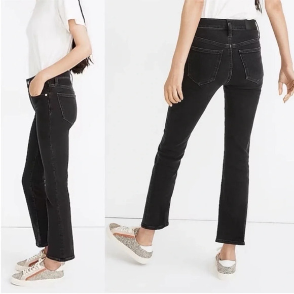 Madewell Denim - Madewell Cali Demi-Boot Jeans Starkey Wash Black Denim Casual Women’s 32